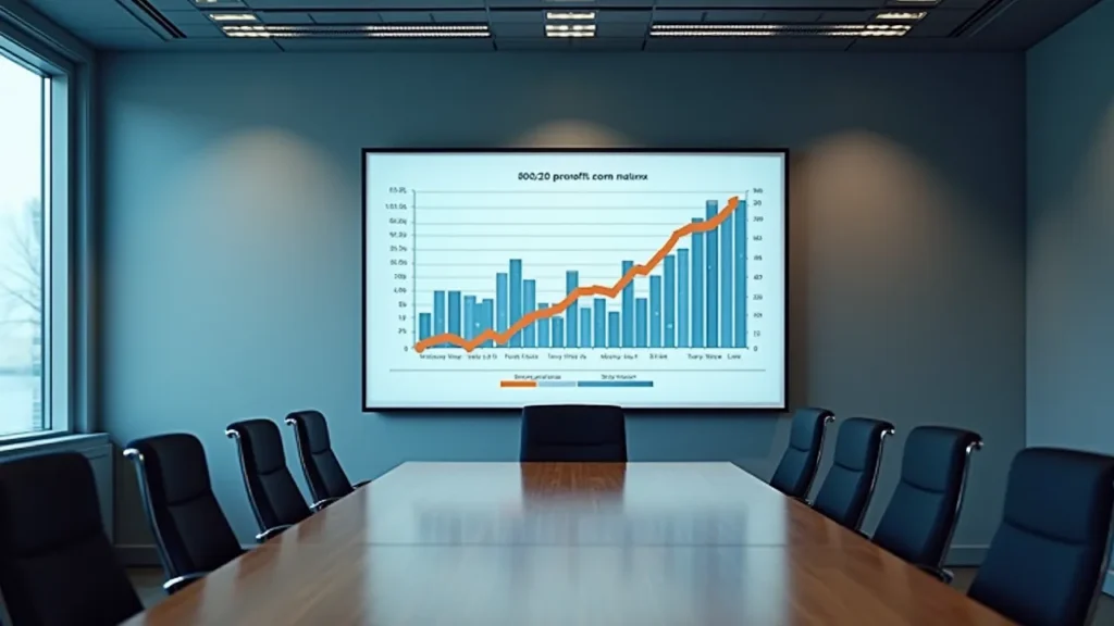 Business executives reviewing financial data and charts related to the 80/20 Profit Matrix in a Canadian office setting