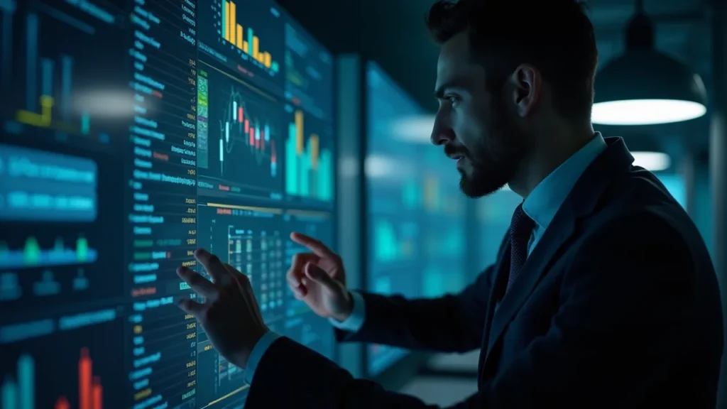 stag__the-mathematics-behind-business-concentration-why-power-laws-determine-success Businessman analyzing complex data on a digital screen